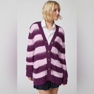 NWT Urban Outfitters Alston Stripe Cardigan. Size M